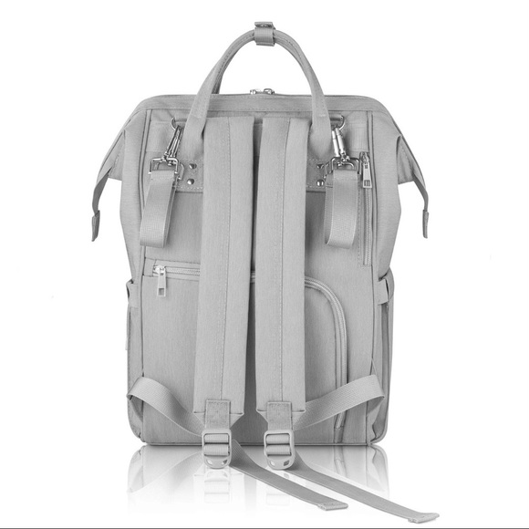 AMILLIARDI Diaper Bag Backpack, Grey - Picture 4 of 7